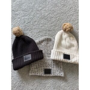 3 Granger Smith‎ Yee Yee Apparel Co. Black Winter Beanie Cap 100% Cotton Knit